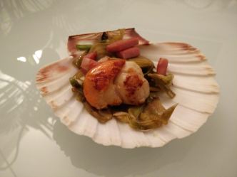 Cappesante, carciofi e mortadella
